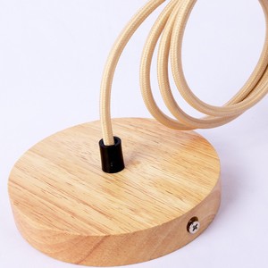 Minimalist Modern Chandelier Nordic Style Solid Wood Single Head Lamp <b>Holder</b> For Restaurants Hotels Bars Round LED Light 1.2M - Product Image 3