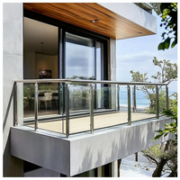 Balustre en verre à montage latéral réglable en acier inoxydable YUEXIN pour escaliers et balcons modernes, hauteur personnalisable pour usage hôtelier