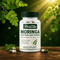 Prix de gros OEM Marque privée Complément alimentaire à base de plantes 100% pur Extrait de poudre de feuilles de Moringa en capsules à vendre