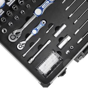 Steeltreks – Ensemble d'outils à main en aluminium 159 pièces, comprenant clé à cliquet, clé à douille et pioche, en matériau CR-V, personnalisable, OEM, avec mallette rigide - Product Image 5