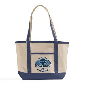 Custom Two Tone Boat Tote <b>Bag</b> <b>Medium</b> <b>Size</b> With Front Pocket and Zippered Inner Pocket Canvas Shopping <b>Bag</b> Sports Tote - Product Image 1