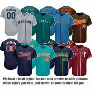 运动衫定制男装女装制服包缝制刺绣儿童t恤海军t恤v领团队升华棒球服 - Product Image 2