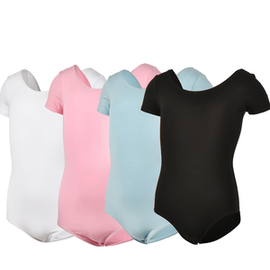 2026 tendance haute qualité femmes Cheerleading basique à manches courtes danse justaucorps formation Ballet une pièce Nylon - Product Image 1