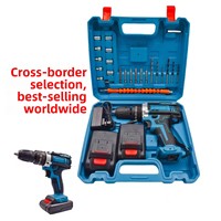 Perceuse sans fil 21V, visseuse à percussion, double vitesse, trois modes, réversible, contrôle de vitesse progressif, visseuse électrique rechargeable