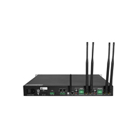 Amplificateur de puissance numérique 2 canaux 450W avec DSP et microphone portable sans fil UHF pour système de conférence