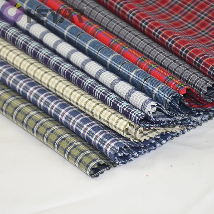 Giang Tô Kiểm Tra Dải Dệt Trẻ Em Mềm Flannel Sợi Nhuộm Kẻ Sọc Thiết Kế 100% Cotton Đồng Phục Trường Vải Cho Áo Sơ Mi