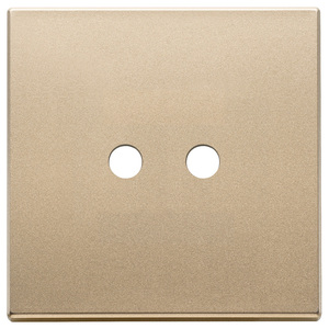แผ่นปิดสวิตช์ผนังทรงกลมสีทองซาติน ขนาด 2 ม. x 2 ม. ยาว 9.5 นิ้ว สูง 1.4 นิ้ว - Product Image 1