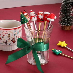 Modern Christmas Souvenir Stainless Steel Tea Spoon and Fork Set Golden Cutlery Gift <b>for</b> Kids - Product Image 5