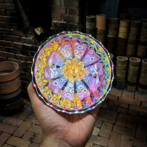 Ensemble de tasses à thé de luxe en gros, design de fleur de lotus à trous dorés, écologiques, réutilisables, bols à thé et à café en céramique chinois de 150 ml - Product Image 2