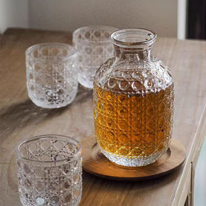 Ensemble de <span class=keywords><strong>carafe</strong></span> en verre gaufré vintage pichet et <span class=keywords><strong>carafe</strong></span> de nuit de chevet avec gobelet pour cadeau promotionnel de supermarché - Product Image 6