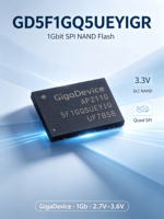 GD5F1GQ5UEYIGR GigaDevice Memoria Flash NAND SPI de 1 Gbit, 3.3V, SLC NAND, Quad SPI, 133MHz, ECC, 2.7V-3.6V, -40°C ° De la C a la 85 ° C