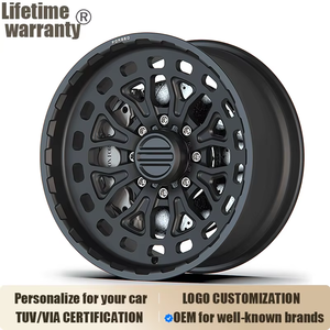 Jantes en alliage forgé Brixton BX02-M (HD) tout-terrain 16-21 pouces 6x139.7 pour <span class=keywords><strong>Jeep</strong></span> <span class=keywords><strong>Wrangler</strong></span> JL JK Gladiator Ford Bronco Toyota 4Runner - Product Image 1