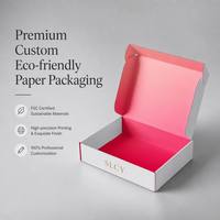 Caja de Cartón Corrugado Impresa Personalizada, Caja de Papel Plegable al por Mayor con Tapa Autoblocante para Envío y Embalaje de Regalos