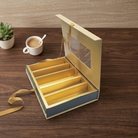 Boîte en carton rigide personnalisée avec fenêtre magnétique en PVC pour chocolats, baklavas et autres produits, avec insert pour dates - Offre Spéciale