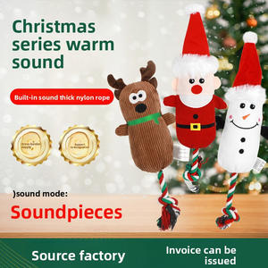 Muñeco de nieve Santa Reno Navidad mascota masticar juguete resistente a mordeduras ventilación sonido hacer perro juguete peluche mordedor <span class=keywords><strong>para</strong></span> cachorros y <span class=keywords><strong>perros</strong></span> - Product Image 3