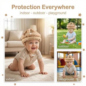 <span class=keywords><strong>Casque</strong></span> de sécurité pour bébé, protection anti-collision douce pour la tête, chapeau de protection réglable contre les chutes pour bébé qui rampe et marche - Product Image 6