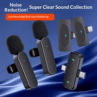 Microphone Lavalier Mini à Clipser avec Réduction de Bruit, Récepteur Type-C/Lightning Plug and Play pour Streaming en Direct et Enregistrement de Vlogs