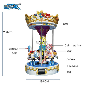 Trẻ em đi xe đi Kết Hôn xung quanh <span class=keywords><strong>Carousel</strong></span> Đi xe ngựa điện Swing xe trò chơi máy cho công viên giải trí sân chơi - Product Image 4