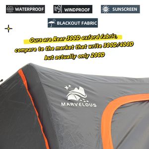Tente de toit portable imperméable pour 3-4 personnes pour SUV/camion, coque rigide en aluminium avec échelle en tissu Oxford pour le <span class=keywords><strong>camping</strong></span> en plein air - Product Image 5