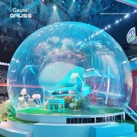 Dôme à bulles gonflable et sphère d'exposition en cristal, tente à bulles gonflable pour exposition, boule de cristal pour événement, décoration de scène