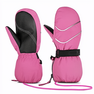 Custom Winter Ski <b>Gloves</b> Waterproof Breathable Insulated Zipper Snowboarding Mittens Factory Wholesale - Product Image 1