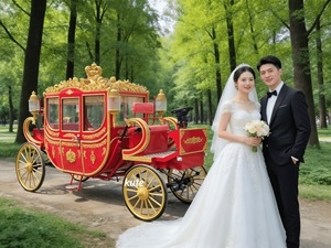 Calèches royales électriques d'extérieur de haute qualité, prix de gros personnalisés, idéales pour les visites touristiques et les mariages. - Product Image 1