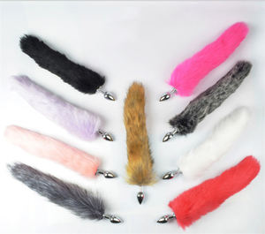 SM Cosplay Sexy <span class=keywords><strong>queue</strong></span> <span class=keywords><strong>de</strong></span> <span class=keywords><strong>chien</strong></span> 40CM <span class=keywords><strong>de</strong></span> Long métal acier inoxydable godemichet <span class=keywords><strong>Anal</strong></span> moelleux doux Faux renard <span class=keywords><strong>queue</strong></span> <span class=keywords><strong>Plug</strong></span> <span class=keywords><strong>Anal</strong></span> - Product Image 3