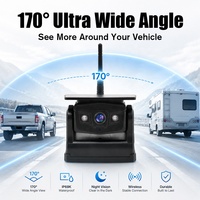 Cámara de Observación Inalámbrica con Panel Solar para Camiones, Remolques y Autocaravanas, Compatible con Pantalla de Teléfono Inteligente Android