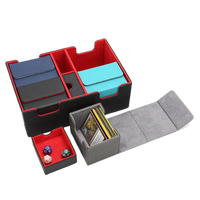 Boîte de jeu en cuir PU personnalisée Yugioh 400 + jeu de cartes Boîte de jeu de cartes en cuir PU de qualité supérieure