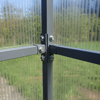 Serre de jardin en polycarbonate imperméable et résistant au vent avec structure en acier galvanisé et aluminium