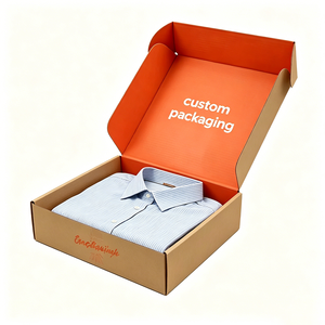 Caja de Envío de Ropa Corrugada con Diseño de Logotipo Personalizado - Caja de Embalaje de Papel Reciclado Plana para Comercio Electrónico, OEM, Venta al Por Mayor - Product Image 1