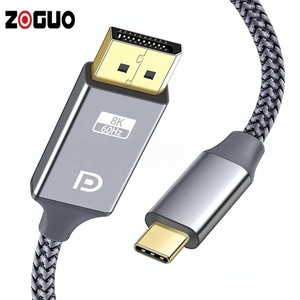 Loại C <span class=keywords><strong>dp</strong></span> Cáp Displayport 1.4 hỗ trợ 8K/60Hz 4K/144Hz 32.4Gbps cho màn hình máy chiếu 5 mét bên ngoài USB C Displayport chuyển đổi - Product Image 1