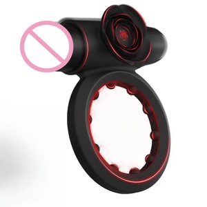 New Delay <b>Vibrating</b> Ring Silicone Rechargeable Cock Ring <b>Vibrator</b> Adult Sex Toy Stimulator Double Pleasure <b>Vibrating</b> Ring - Product Image 1