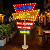 Letrero Publicitario Vertical 3D Impermeable Personalizado, Letrero Publicitario LED Colorido para Exteriores, Letrero para Negocios y Tiendas