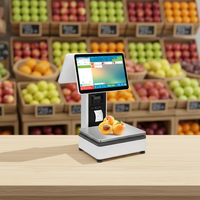 Terminal de point de vente (TPV) intelligent 15,6 pouces avec logiciel de facturation, caisse enregistreuse électronique et balance intégrée