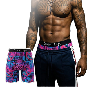Vente en gros de caleçons boxeurs respirants pour hommes avec logo personnalisé, 92% polyester, 8% élasthanne, séchage rapide, fabricant de sous-vêtements - Product Image 1