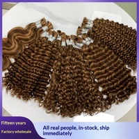 Cheveux Humains Naturels Brésiliens pour Tissage, Dreadlocks P4-30 en Vrac, Perruque Tresses Bohèmes, Peut Être Perméable