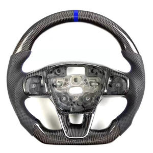 Volante de cuero personalizado accesorios de coche para <span class=keywords><strong>Ford</strong></span> <span class=keywords><strong>Focus</strong></span> MK2 MK3 MK4 <span class=keywords><strong>RS</strong></span> ST Mondeo gran oferta volante de fibra de carbono - Product Image 3