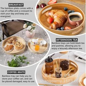 Cross-border wooden teacups, <b>small</b> plates, household fruit and dessert tea sets, coffee sets, solid wood tea <b>trays</b> - Product Image 3