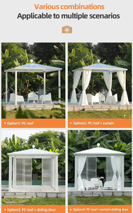 Nouvelle Pergola de Luxe ANCSEM en Aluminium avec Toit Rigide, Portes Coulissantes, Rideaux et Couverture en Polycarbonate – <span class=keywords><strong>Abri</strong></span> Moderne pour Patio et Villa - Product Image 4