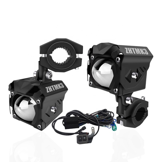 Motorcycle Spotlights With DRL Overtaking Lights and Flashing Led Headlight Mini Driving Lights Auxiliary Light Fog Lamp Bulb