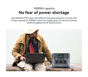 สถานีพลังงานแสงอาทิตย์แบบพกพาสำหรับใช้งานกลางแจ้ง 110V 220V LiFePO4 ความจุสูง MPPT 3000W 2000W 1200W 300W อินเวอร์เตอร์คลื่นไซน์บริสุทธิ์ สำหรับการตั้งแคมป์ - Product Image 5