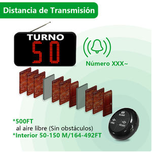 Sistema de Llamadas en Cola, Máquina Numérica en Español, Pantalla de 2 Dígitos con Botón de Siguiente Control, Dispensador de Tickets - Product Image 3