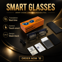 Lunettes Intelligentes F16 de Traduction IA : Interprète Linguistique en Temps Réel, Contrôle Tactile, Chargement Magnétique – Idéales pour les Voyages