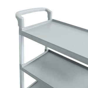 สีเทาสี3ชั้นพลาสติกร้านอาหารอาหารที่ให้บริการรถเข็นยูทิลิตี้สำหรับภาชนะและแผ่นคอลเลกชัน - Product Image 3