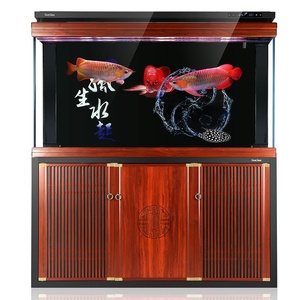Acquario Sensen per Arowana di Grandi Dimensioni con Filtro a Fondo Ultra-Trasparente e Schermo Divisorio per Soggiorno e Ingresso di Casa - Product Image 1