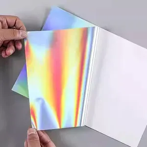 A4-Rainbow Tintenstrahlblatt bedruckbarer holografischer Vinyl-Aufkleber A4-Blatt Tintenstrahl holografische Aufkleber selbstklebendes Etikett