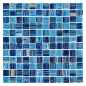 Düşük maliyetli doku kapalı popüler Glitter kristal el boyama yüzme havuzu cam mozaik çini - Product Image 6