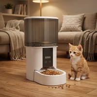 Distributeur intelligent transparent de nourriture pour animaux de compagnie (chats et chiens) avec contrôle par application, logo personnalisé et caméra intégrée