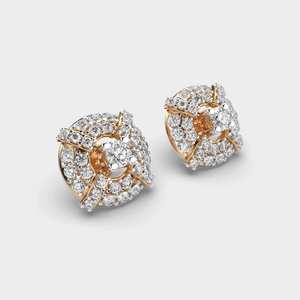 Beautiful Round Brilliant Moissanite Stud <b>Earrings</b> 925 Sterling <b>Silver</b> Elegant Luxury Jewelry for Casual and Party Wear - Product Image 4